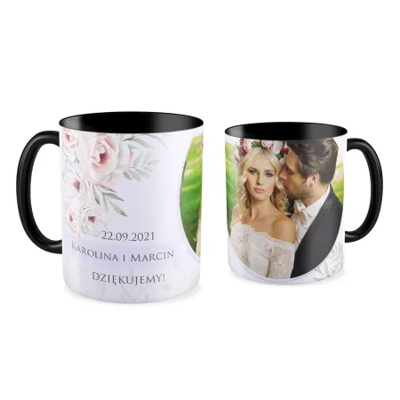 FOTO Kubek czarny 330ml ŚLUBNY